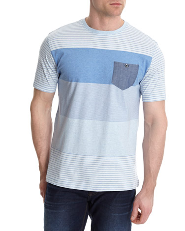 Engineered Striped Pocket T-Shirt